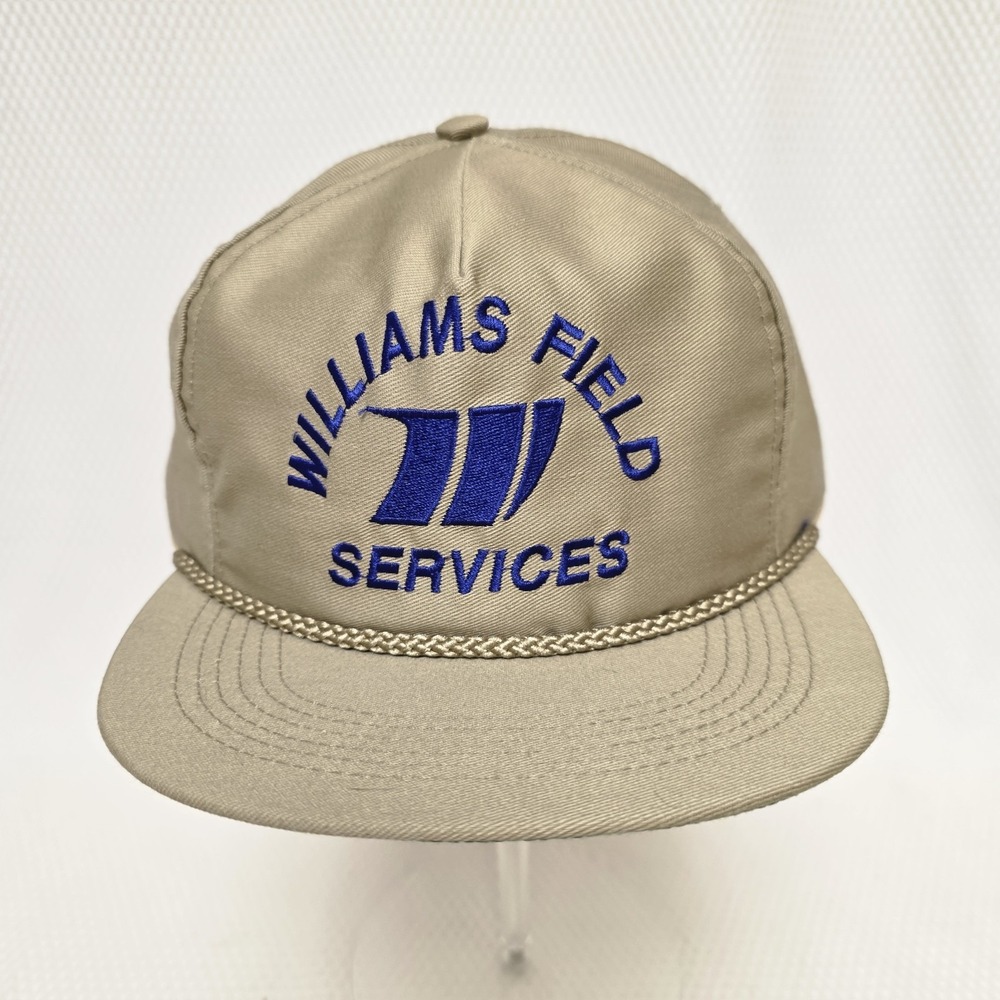 Williams Field Services Hat Cap Brown Blue Vintage Vtg